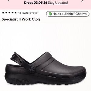 CROCS Specialist II Work Clog Black